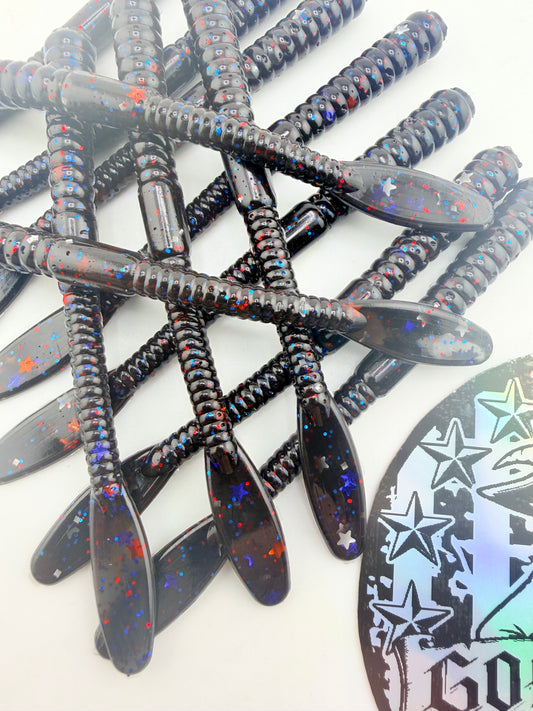 MC WORM 040 : BLACK PATRIOT - RED WHITE N BLUE