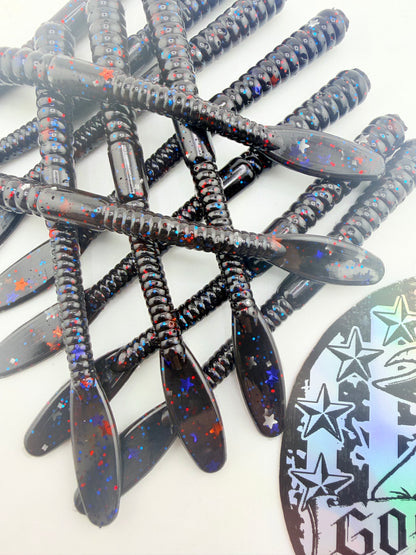 MC WORM 040 : BLACK PATRIOT - RED WHITE N BLUE