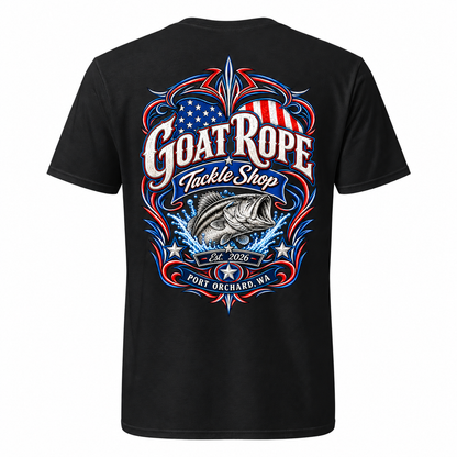 T-Shirt - Patriotic Pinstripe w Bass_Red/White/Blue